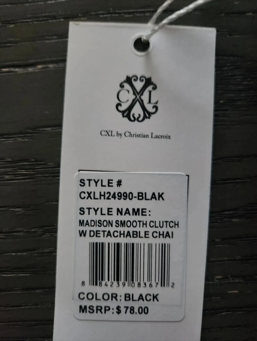 CXL by Christian Lacroix Women's Black Clutch Purse NWT